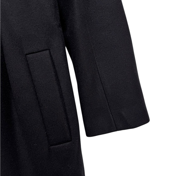 NICOLE FARHI Wool Trench Coat Navy 10 - Picture 9 of 12